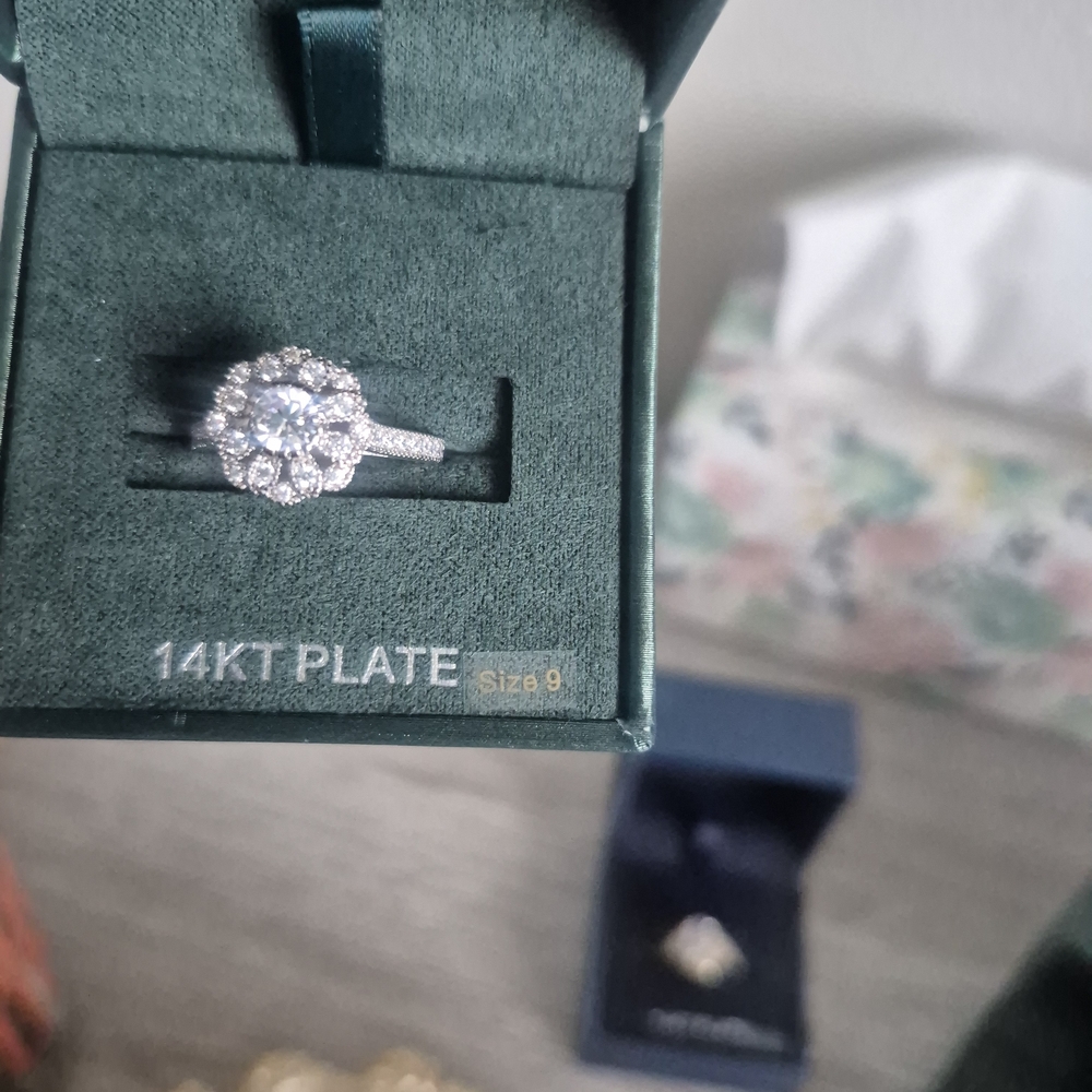 Elegant Silver Halo Ring